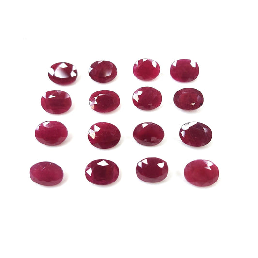 100% Natural Unheated Ruby Calibrated Ovals | Pigeon Blood Red