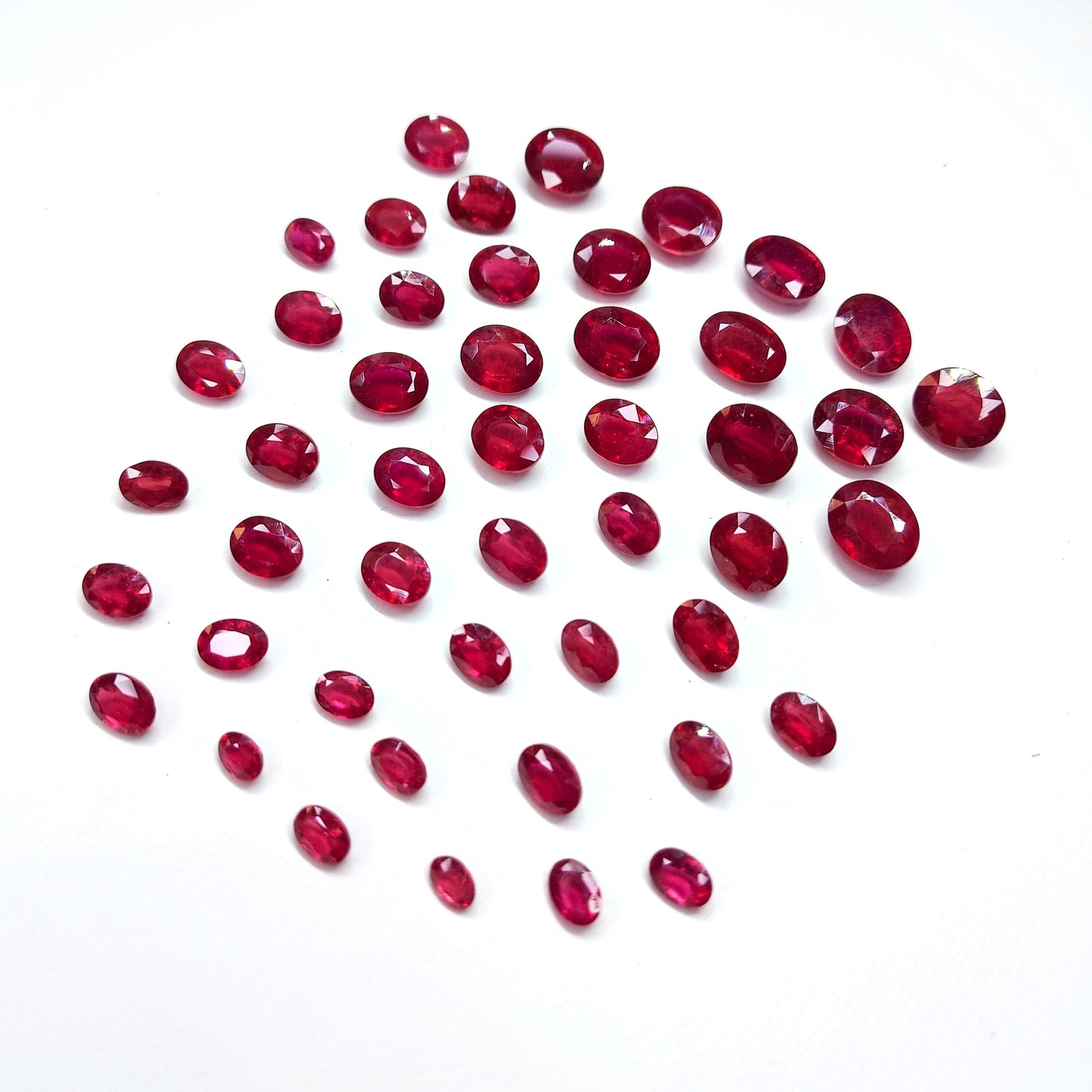 Natural Ruby Calibrated Fissure Filled Ovals | AAA Quality