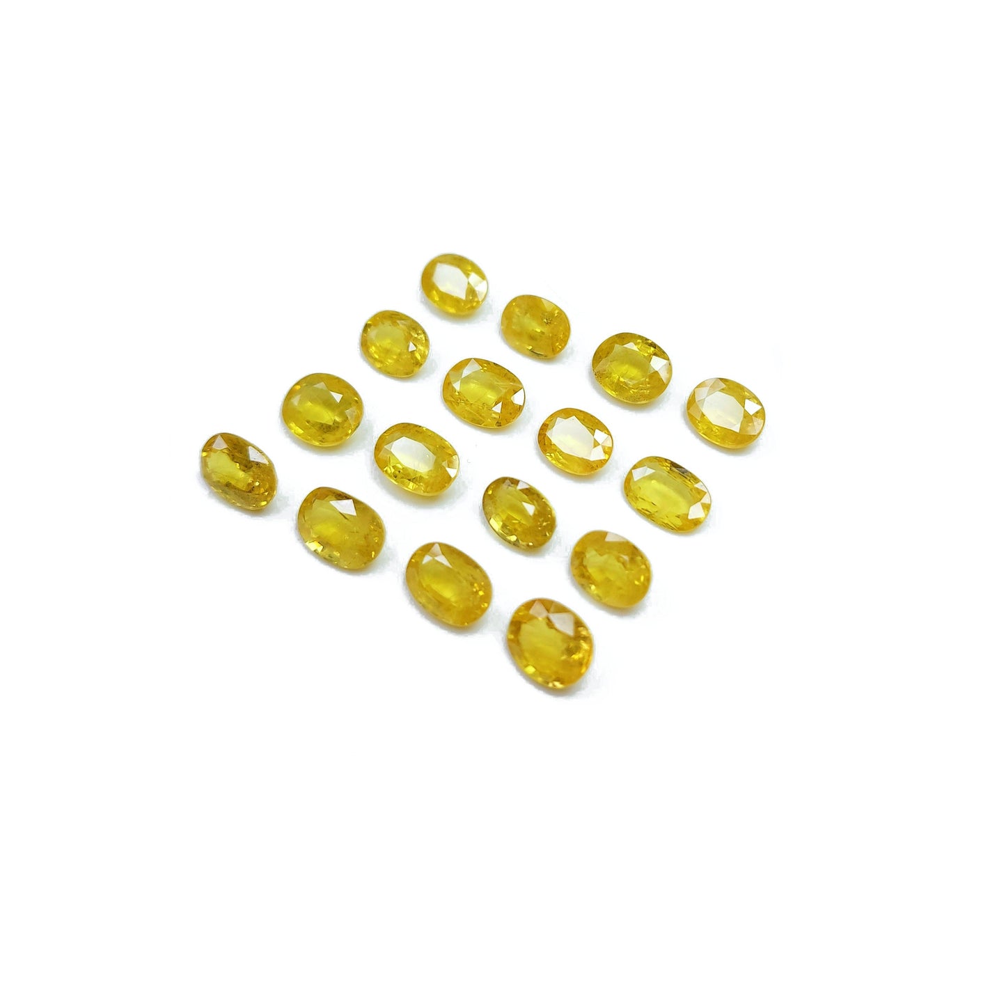 Natural Heated Yellow Sapphire 2-3cts Size Ovals