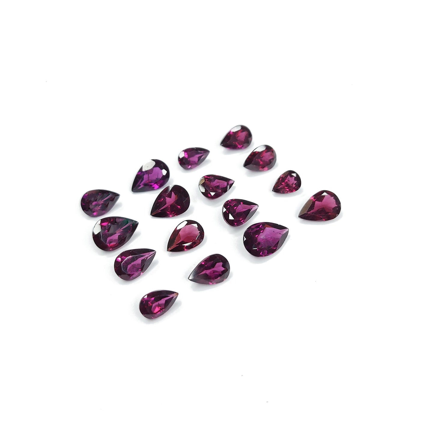 Natural African Rhodolite Calibrated Pears | 4x6mm & 5x7m & 6x8mm