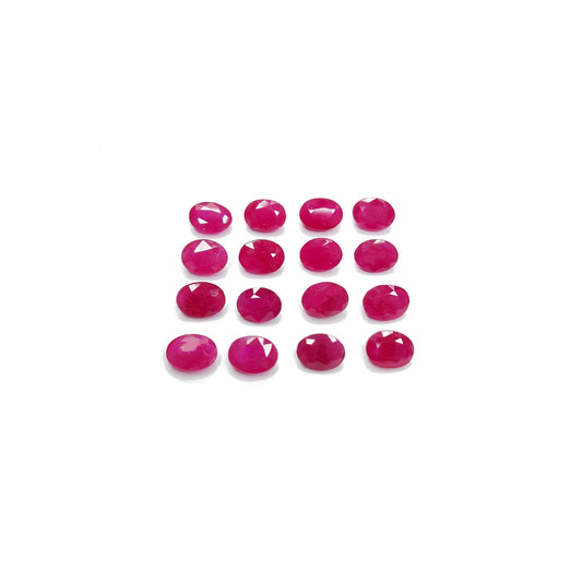 100% Natural Ruby Heated Calibrated Ovals