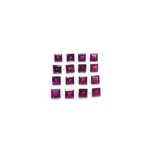 Natural Purple Garnet or Rhodolite Calibrated Squares | Top Quality