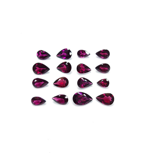Natural Purple Garnet or Rhodolite Calibrated Pears | Top Quality