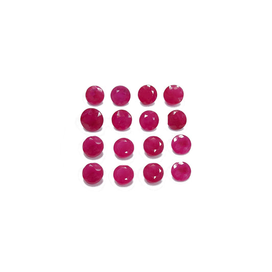 100% Natural Ruby Heated Calibrated Rounds