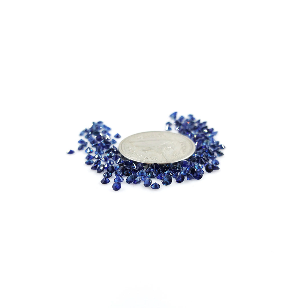 Natural  Untreated Blue Sapphire Calibrated Round | 2mm
