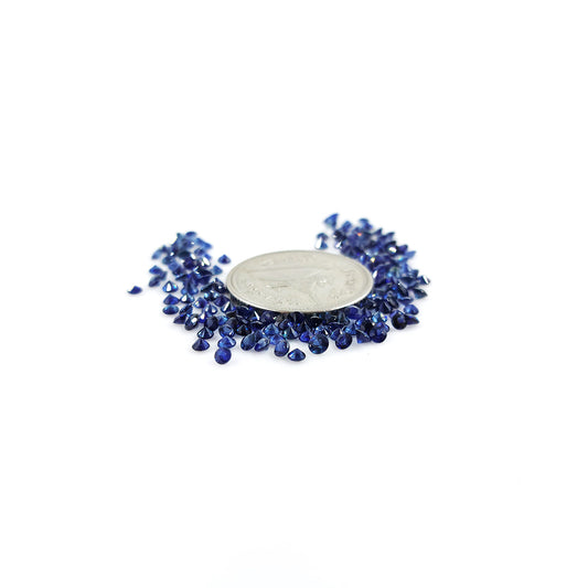 Natural  Untreated Blue Sapphire Calibrated Round | 2mm