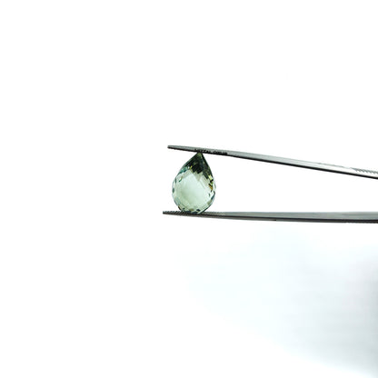 Natural Green Amethyst Fancy Checker Cut Drops