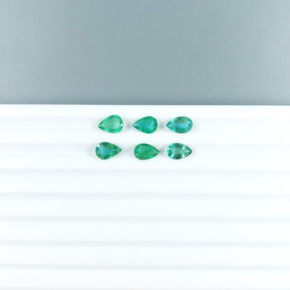 Natural Zambian Emerald Calibrated Pears 6x9mm
