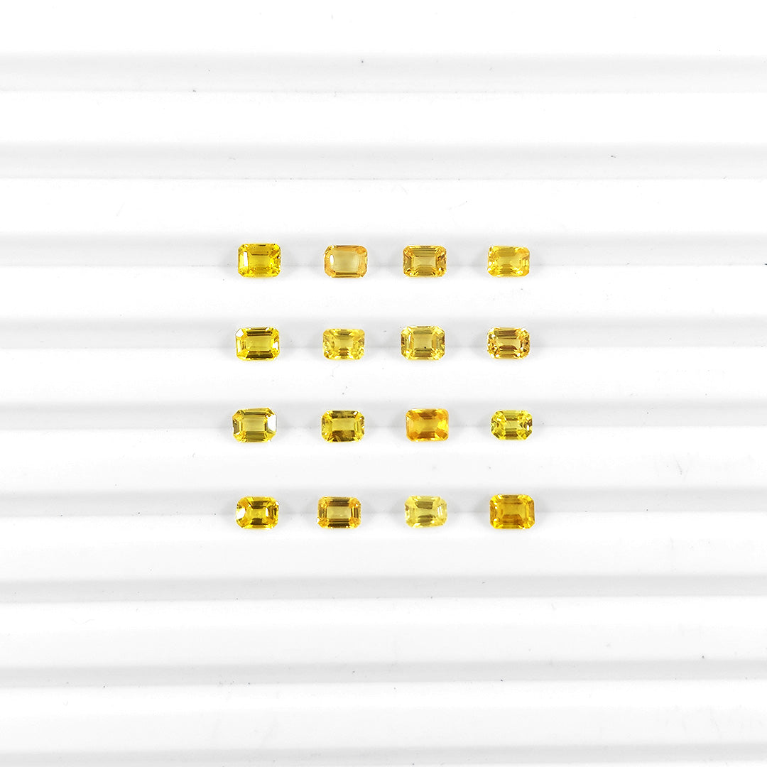 Natural Untreated Yellow Sapphire Calibrated Octagons 3x4mm