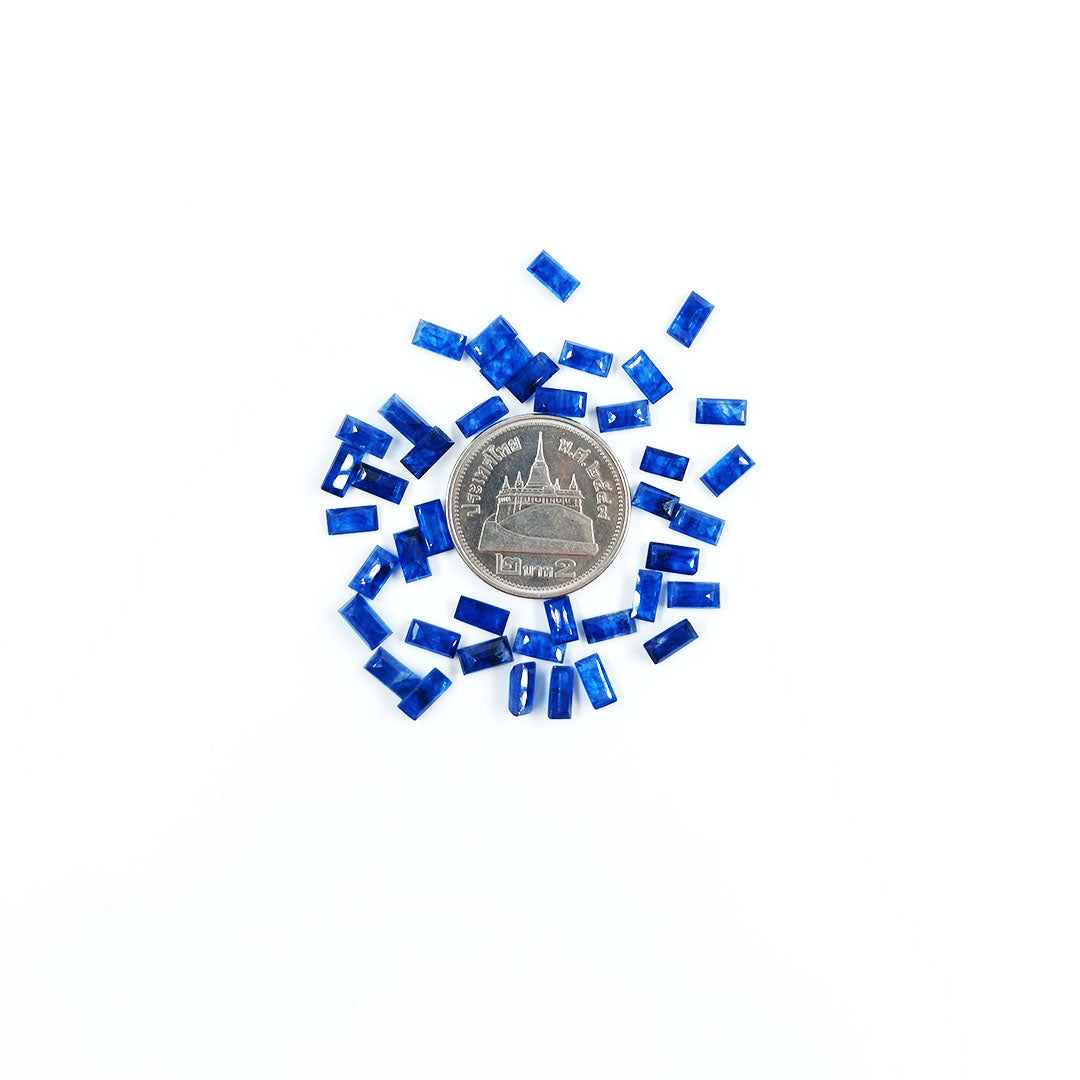 Natural Bangkok Sapphire Calibrated Baguettes 3x6mm