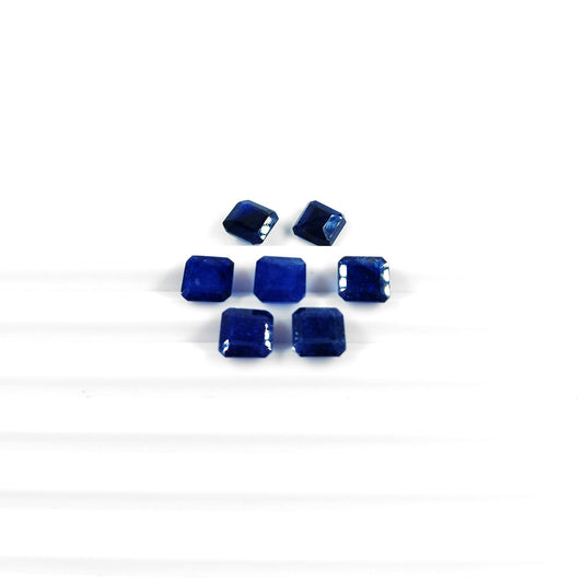 Natural  Bangkok Blue Sapphire Calibrated Squares Octagons | 7mm & 8mm