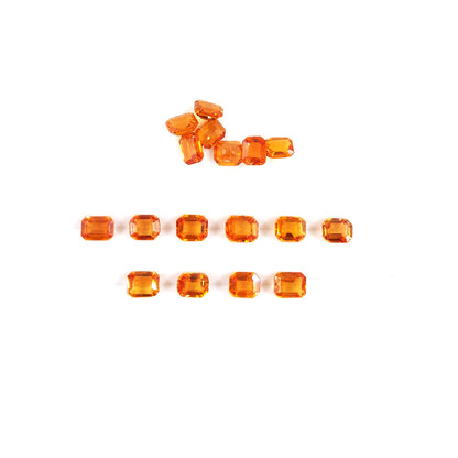 Natural Untreated Orange Sapphire Calibrated Octagons, 5x4mm