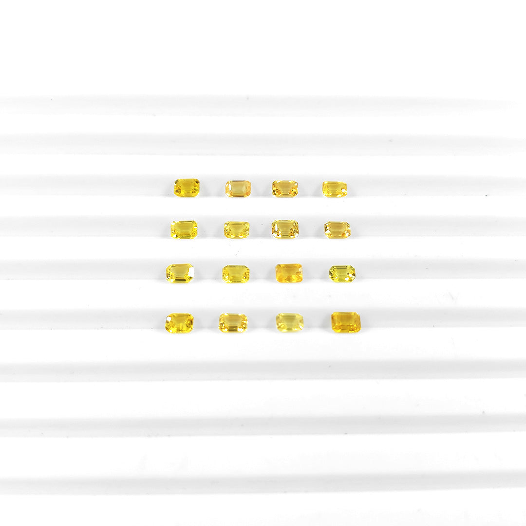 Natural Untreated Yellow Sapphire Calibrated Octagons 3x4mm