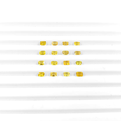 Natural Untreated Yellow Sapphire Calibrated Octagons 3x4mm