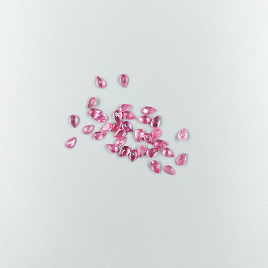 Natural Mozambique Hot Pink Sapphire Calibrated  pears | 3x5mm & 4x6mm
