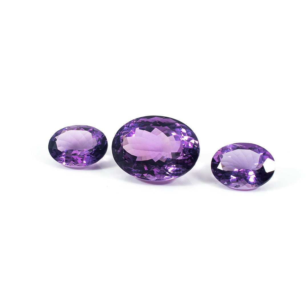Natural Brazil Amethyst Ovals Matching layout | 46.35cts