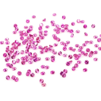 Natural Untreated Pink Sapphire Calibrated Diamond Cut Rounds | 0.90mm & 1mm
