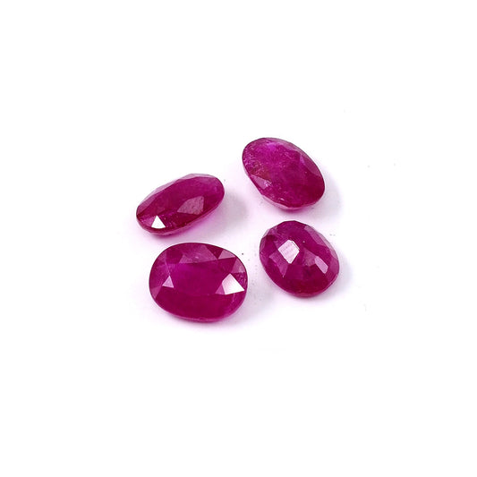 Natural Mozambique Untreated Ruby Calibrated Ovals | 7x9mm & 8x10mm