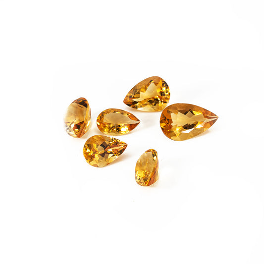 Natural Citrine Calibrated Pears | 11x14mm & 12x16mm