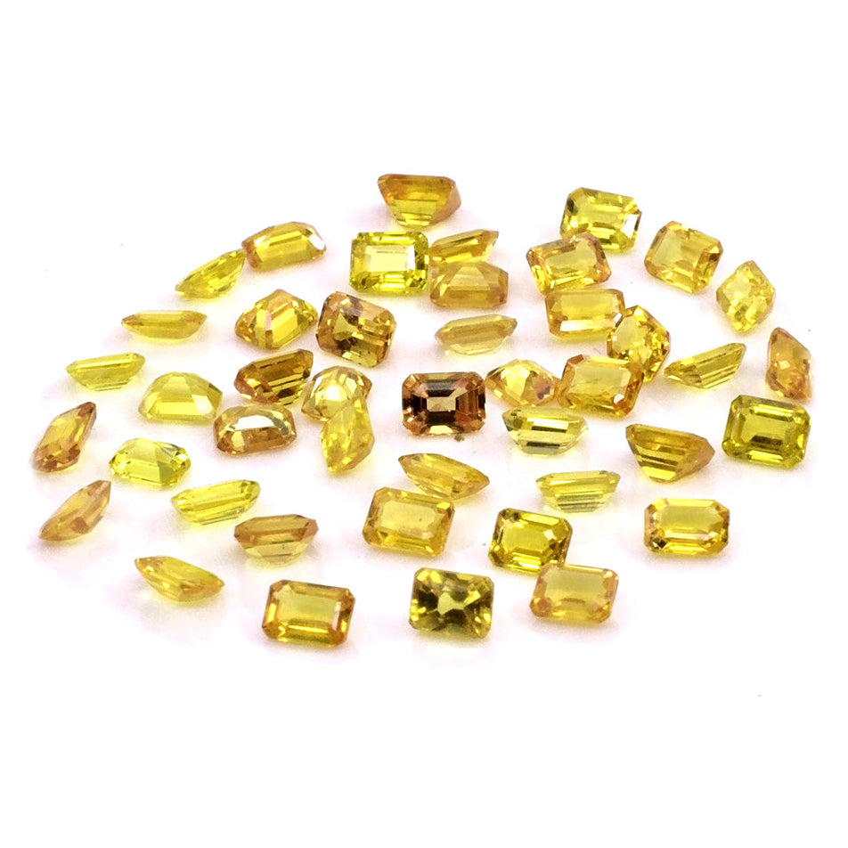 Natural Untreated Yellow Sapphire Calibrated Octagons | 3x4mm & 4x5mm