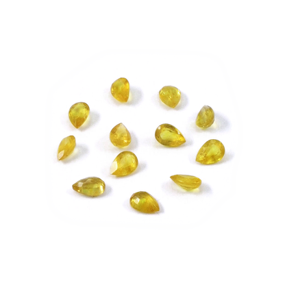 Natural Bangkok Calibrated Yellow Sapphire Pears | 5x7mm & 6x8mm