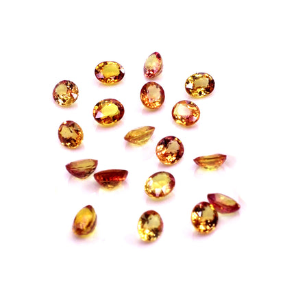 Natural Untreated Orange Sapphire Calibrated Ovals | 3x4mm & 4x5mm
