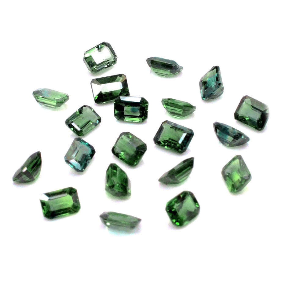 Natural Untreated Teal Sapphire Calibrated Octagons | 3x4mm & 4x5mm