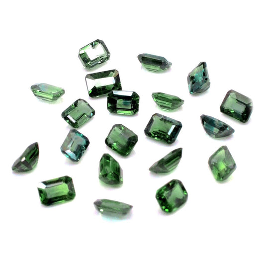 Natural Untreated Teal Sapphire Calibrated Octagons | 3x4mm & 4x5mm