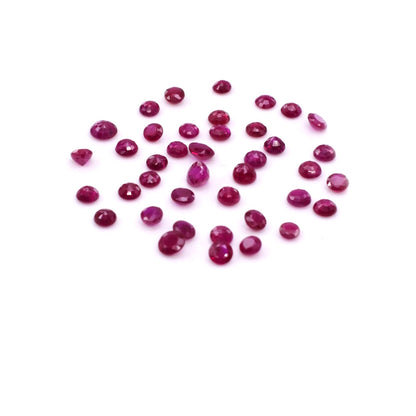 Natural Burma Untreated Calibrated Ruby Rounds | 3mm