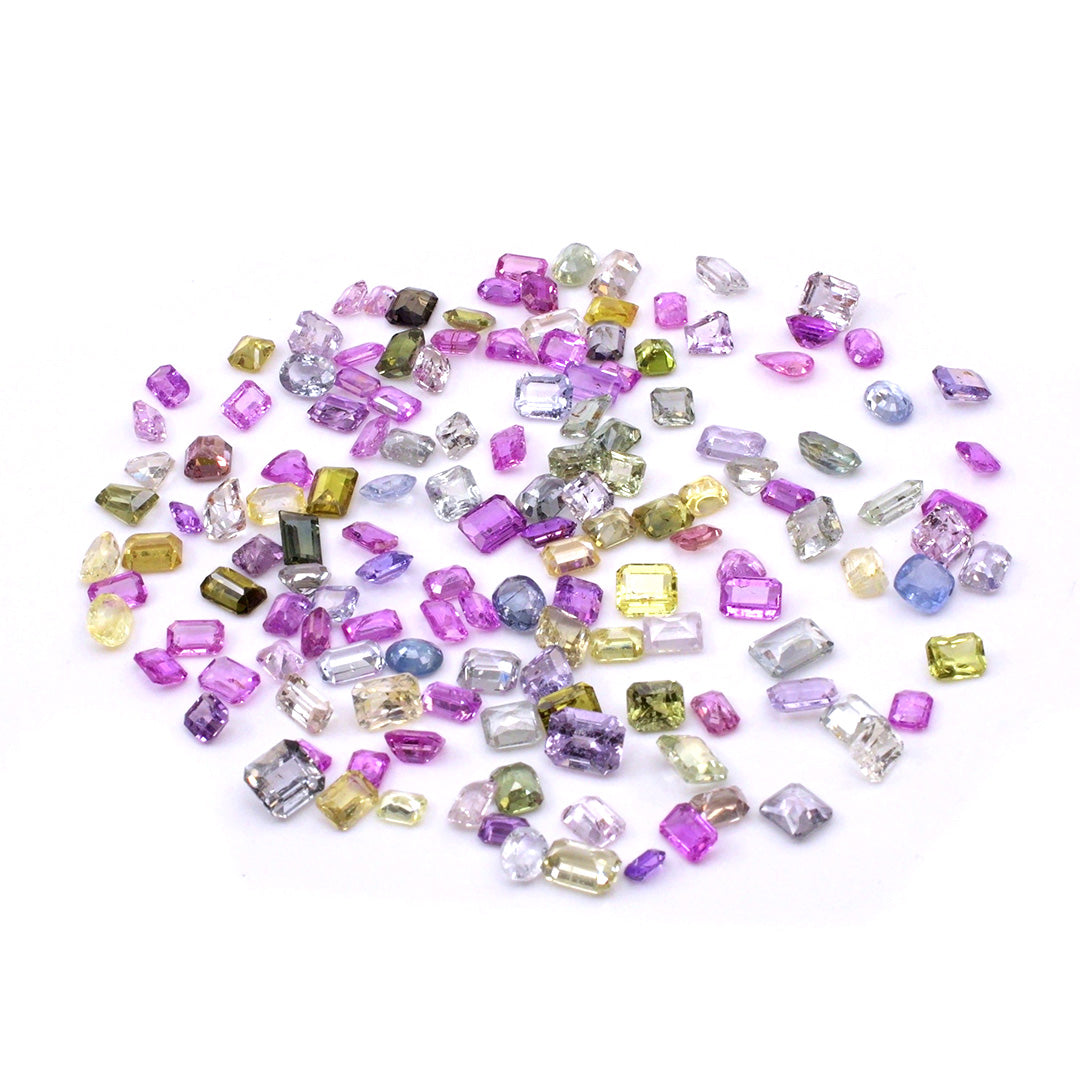 Natural Unheated & Untreated Multi Sapphire Mix-Shape Gemstones