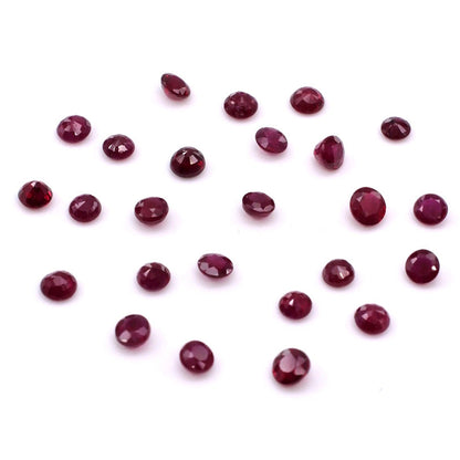 Natural Burma Untreated Calibrated Ruby Rounds | 3mm