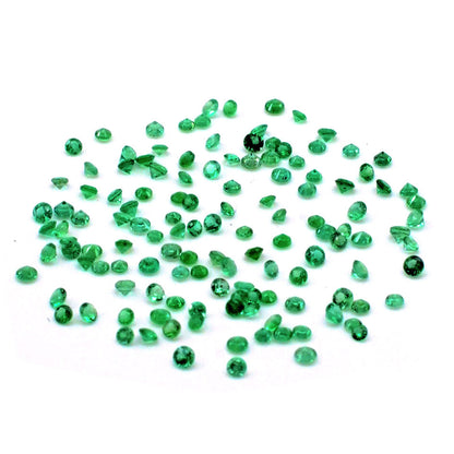 Natural Zambian Emerald Calibrated Round | 2mm & 2.5mm
