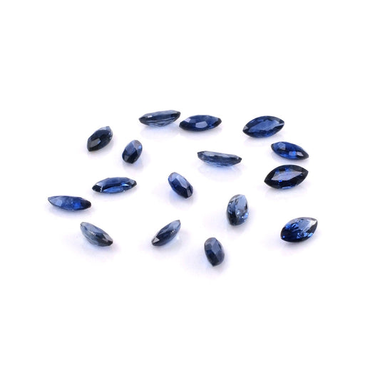 Natural Untreated Blue Sapphire Calibrated Marquise | 2x4mm & 2.5x5mm