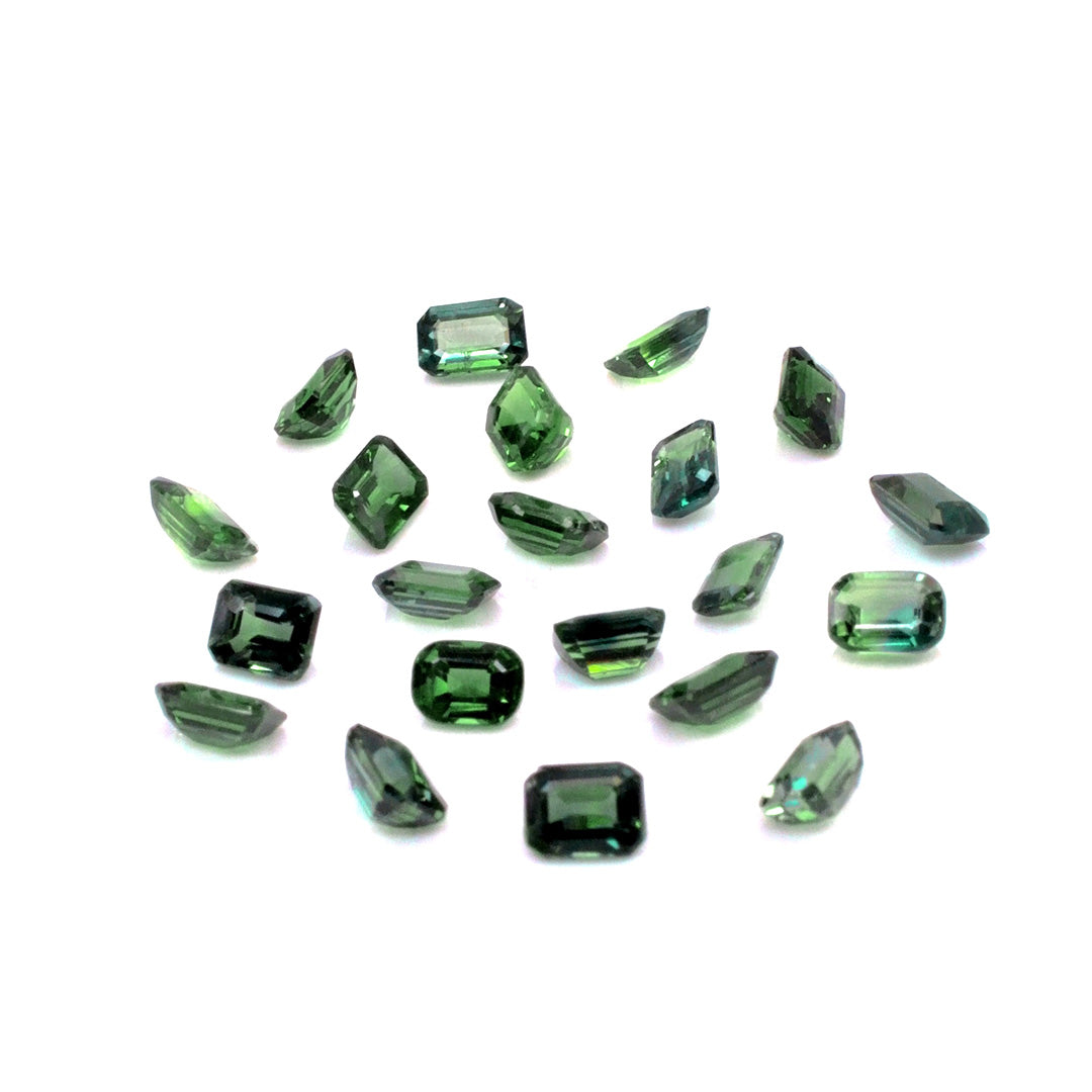 Natural Untreated Teal Sapphire Calibrated Octagons | 3x4mm & 4x5mm