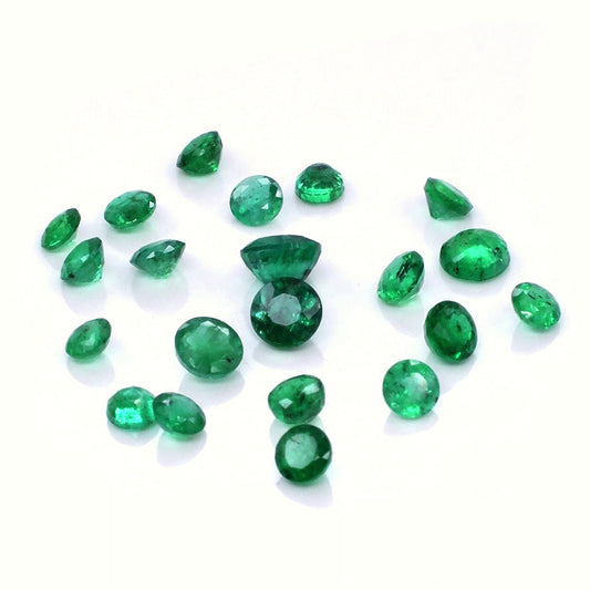 Natural Zambian Emerald Calibrated Round | 3mm & 3.5mm