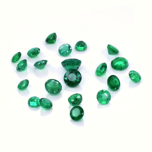 Natural Zambian Emerald Calibrated Round | 5mm & 5.5mm