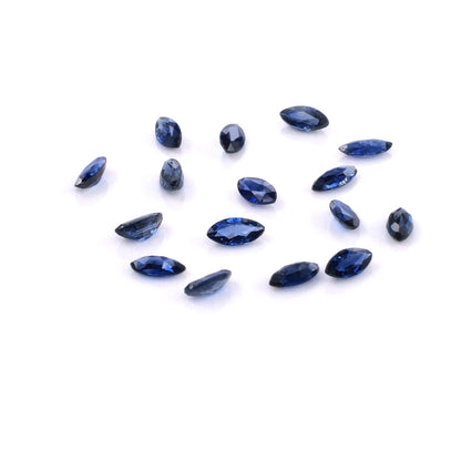 Natural Untreated Blue Sapphire Calibrated Marquise | 2x4mm & 2.5x5mm