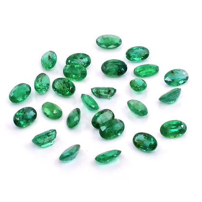 Natural Zambian Emerald Calibrated Ovals | 3x5mm & 4x6mm