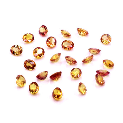 Natural Untreated Orange Sapphire Calibrated Ovals | 3x4mm & 4x5mm