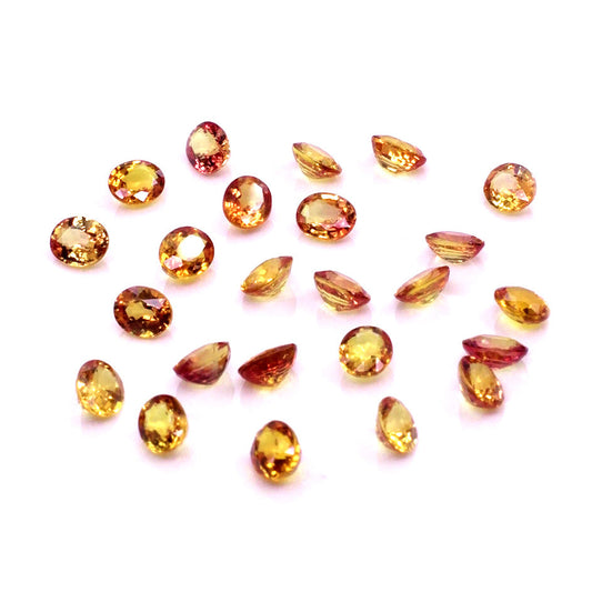 Natural Untreated Orange Sapphire Calibrated Ovals | 3x4mm & 4x5mm