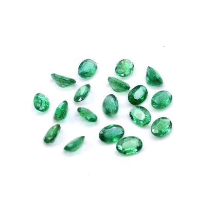 Natural Zambian Emerald Calibrated Ovals | 3x5mm & 4x6mm