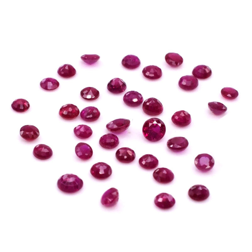 Natural Burma Untreated Calibrated Ruby Rounds | 3mm