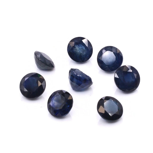 Natural Bangkok Blue Sapphire Calibrated Round | 7mm & 8mm