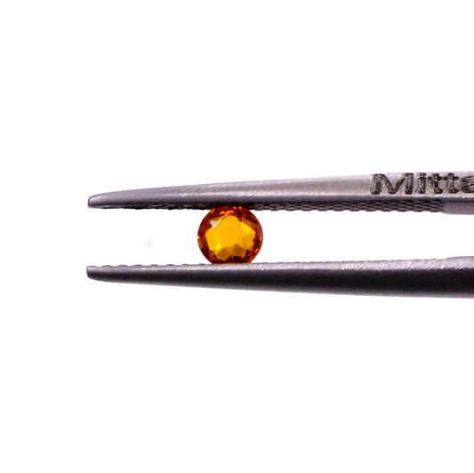 Natural Untreated Orange Sapphire Calibrated Rose Cut Rounds | 3mm & 4mm