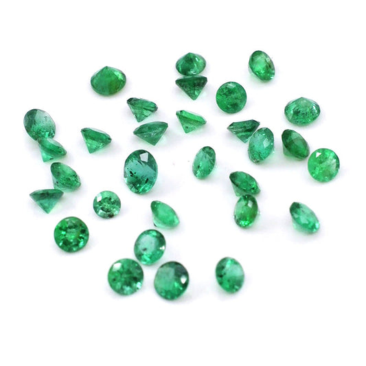 Natural Zambian Emerald Calibrated Round | 5mm & 5.5mm