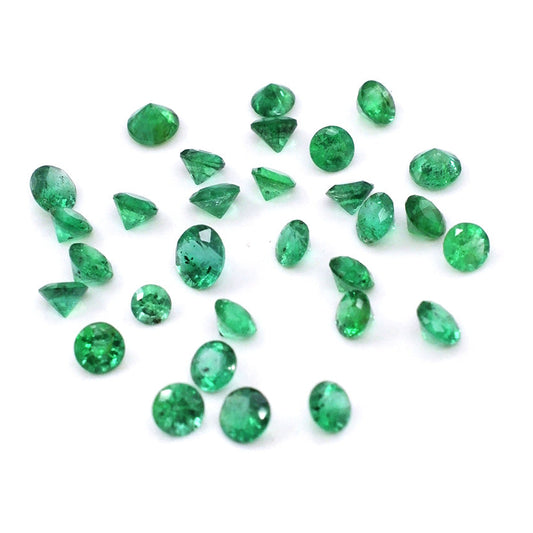 Natural Zambian Emerald Calibrated Round | 4mm & 4.5mm