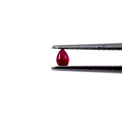 Natural Bangkok Calibrated Ruby Cabochon Pears | 7x9mm & 8x10mm