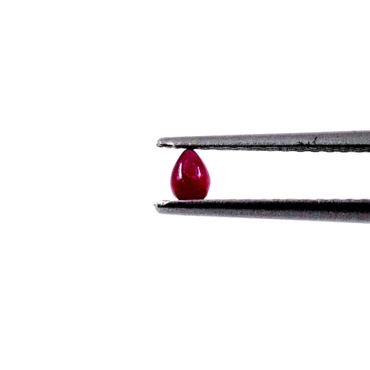 Natural Bangkok Calibrated Ruby Cabochon Pears | 7x9mm & 8x10mm