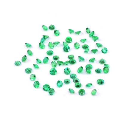 Natural Zambian Emerald Calibrated Round | 2mm & 2.5mm