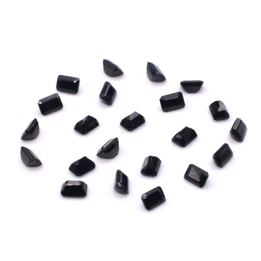 Natural Untreated Black Sapphire Calibrated Octagons | 2x3mm & 3x4mm